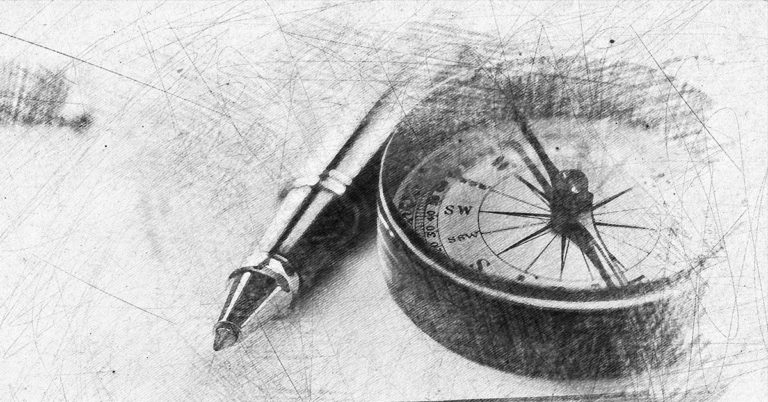 A pen and compass