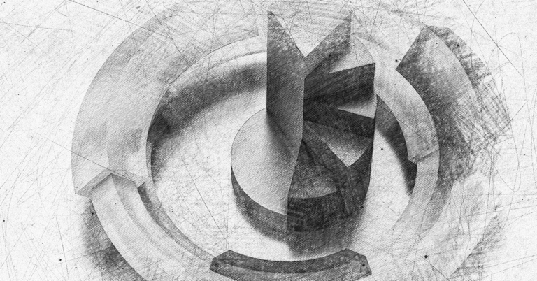 3D art rendering of a circle graph